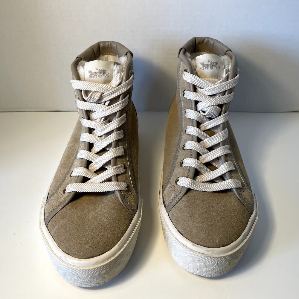 Coach Citysole Suede High Top Platform Sneaker Womens 7 - Picture 4 of 9